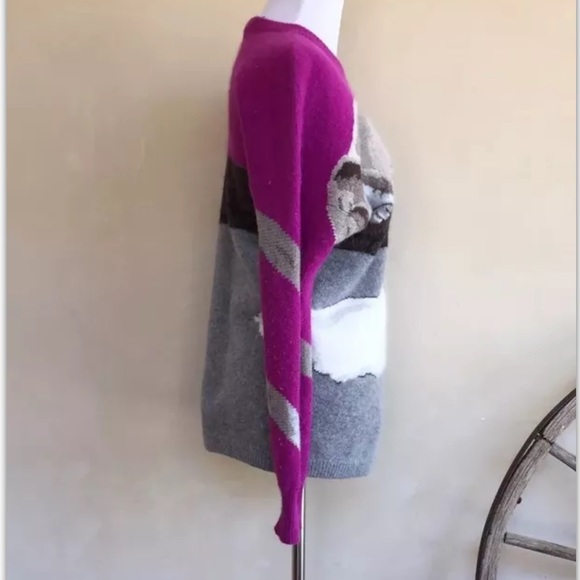 KRIZIA MAGLIA Vtg Rare Snow Leopard Lion Sweater - Picture 5 of 12